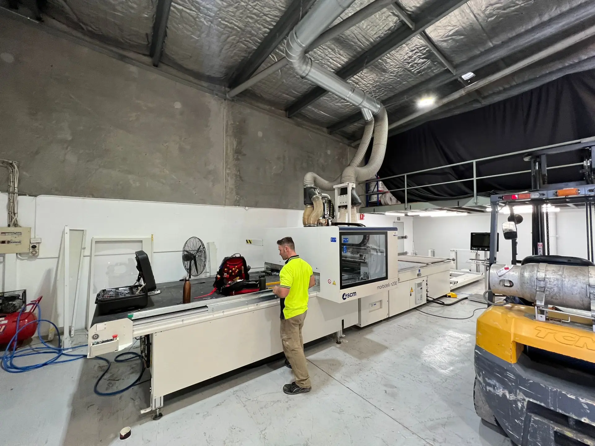 SCM Morbidelli n200 CNC service on site